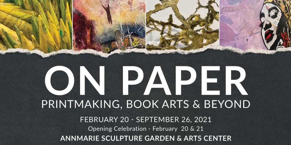 On paper: Printmaking , Book Arts & Beyond flyer
